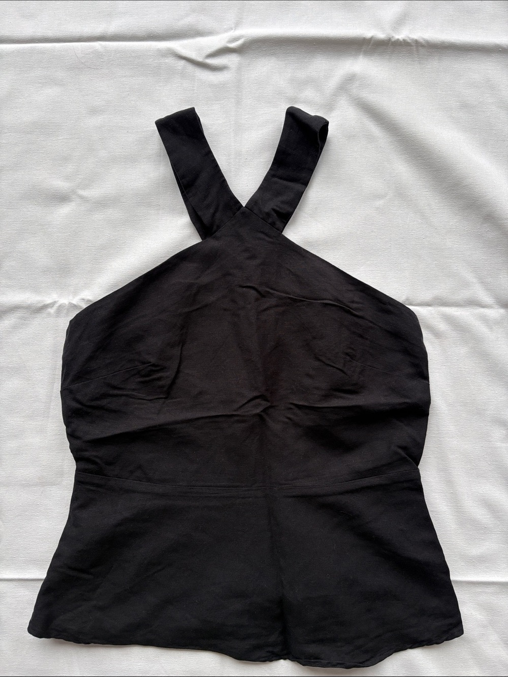 Ann Taylor Factory Black linen Top size 6